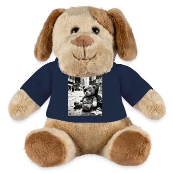 Ours en peluche Urban Noir en ruines - Chien en peluche Helge MiniFeet® - jaune soleil - Devant