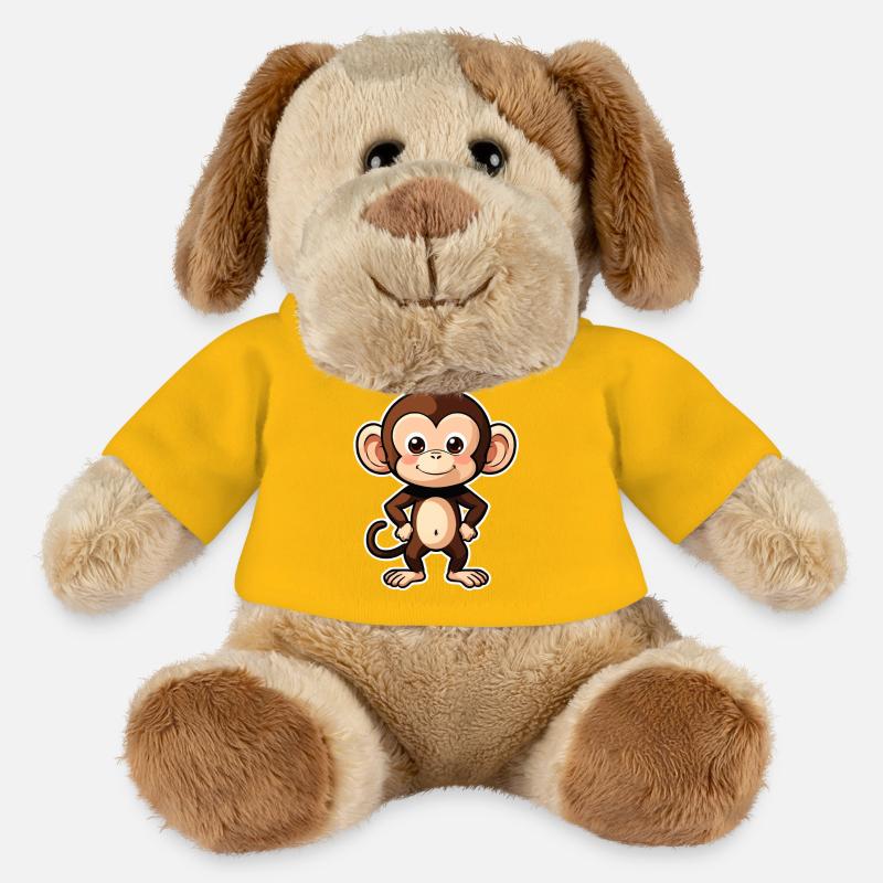 Little cute baby monkey, monkey, monkey - MiniFeet® Dog Helge - sun yellow