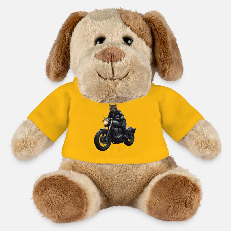 Biker Katze - MiniFeet® Hund Helge - Sonnengelb