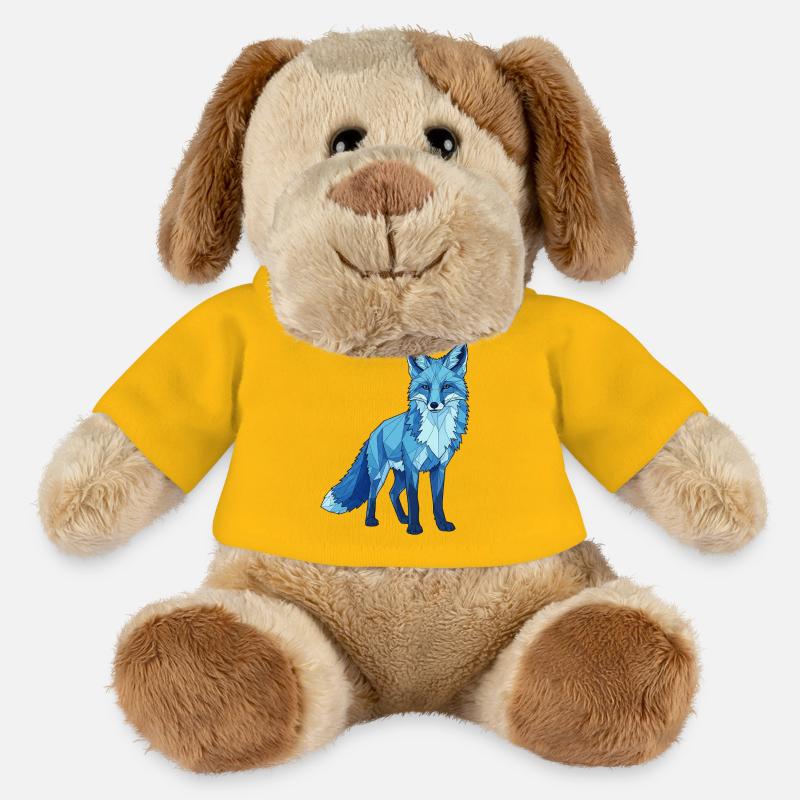 Blauer Polygonfuchs - MiniFeet® Hund Helge - Sonnengelb
