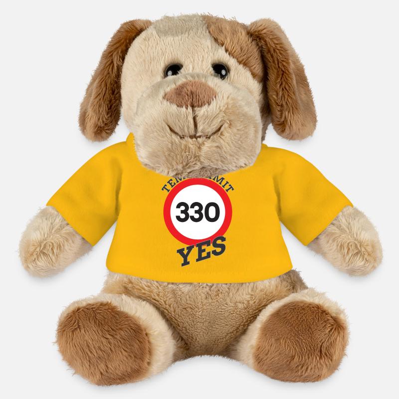 Tempolimit, Speed limit Autobahn - MiniFeet® Hund Helge - Sonnengelb