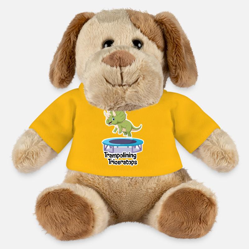 TRICERATOPS-Trampolin - MiniFeet® Hund Helge - Sonnengelb