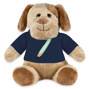 Mintgrüner Bleistift - Skizze - MiniFeet® Hund Helge - Sonnengelb - Vorne