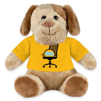  Hamsterrad auf Bürostuhl - MiniFeet® Hund Helge - Sonnengelb - Vorne