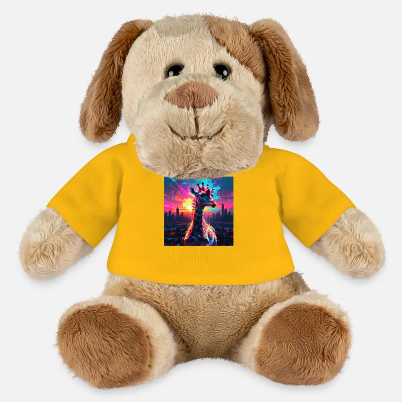 Neon Giraffe - MiniFeet® Dog Helge - sun yellow