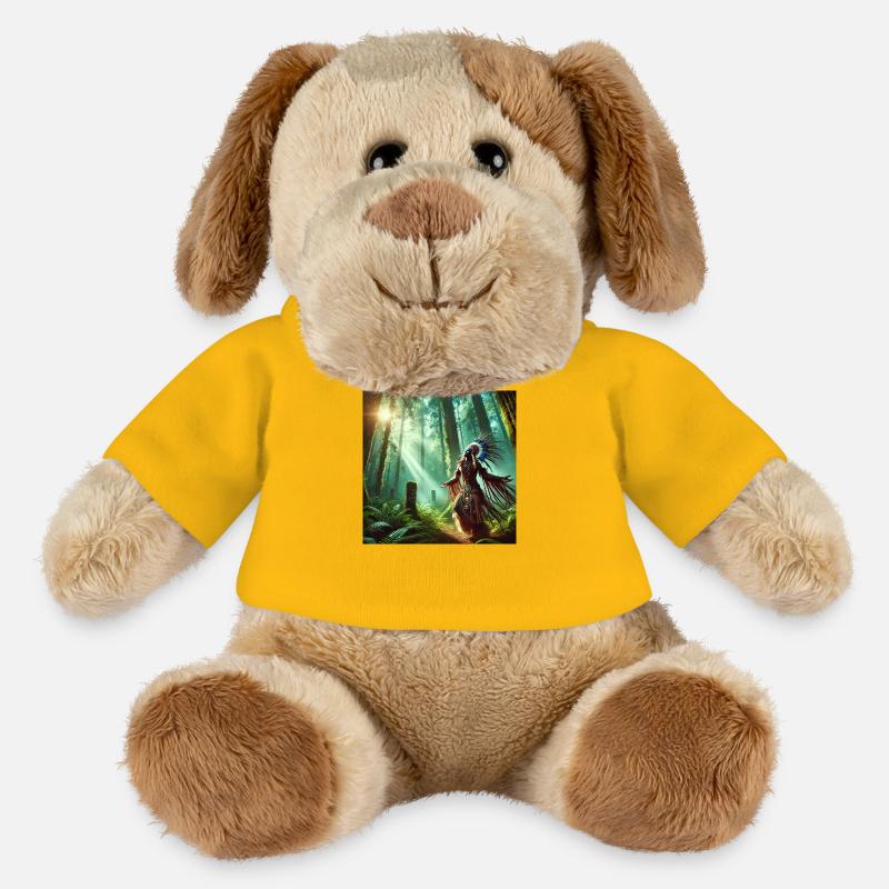 Schamane in Trance (A) - MiniFeet® Hund Helge - Sonnengelb