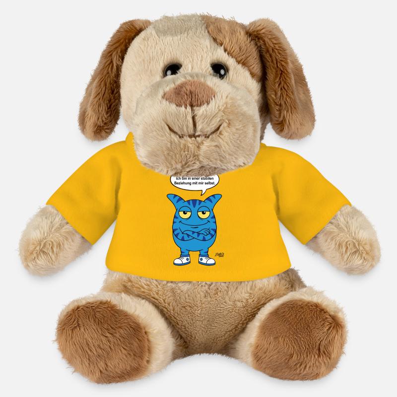 Relation stable avec moi-même - Zooki qui dit - Chien en peluche Helge MiniFeet® - jaune soleil