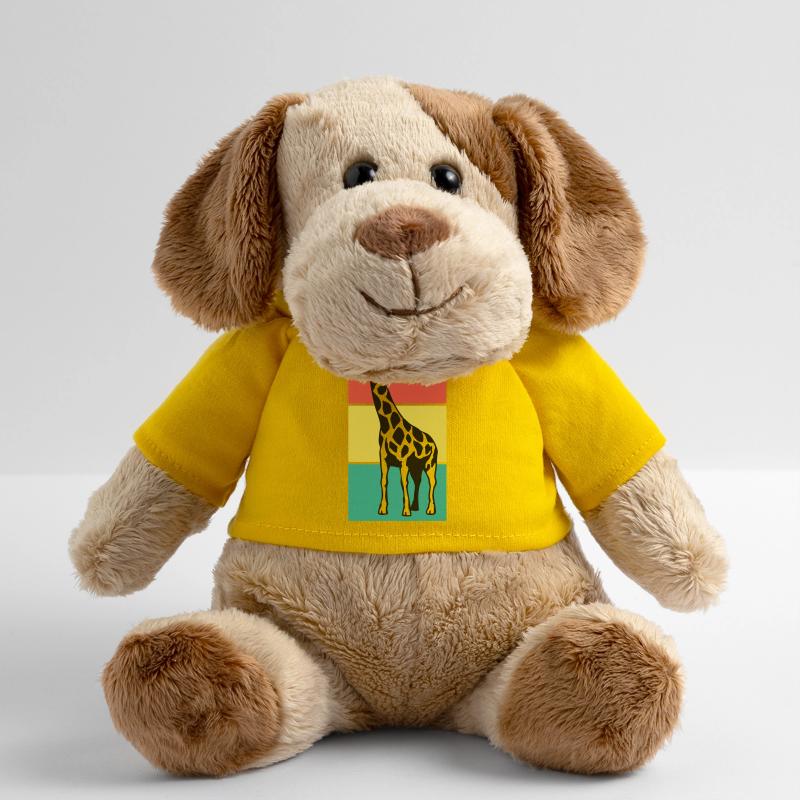 GIRAFFE auf einem farbigen Hintergrund MiniFeet® Hund Helge