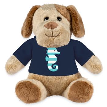 Seepferdchen türkis gestreift - MiniFeet® Hund Helge - Sonnengelb - Vorne