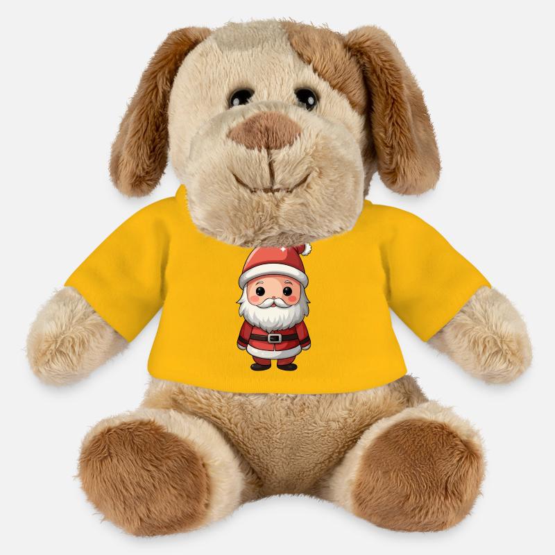 Chibi Santa Cheer Illustration - MiniFeet® Hund Helge - Sonnengelb