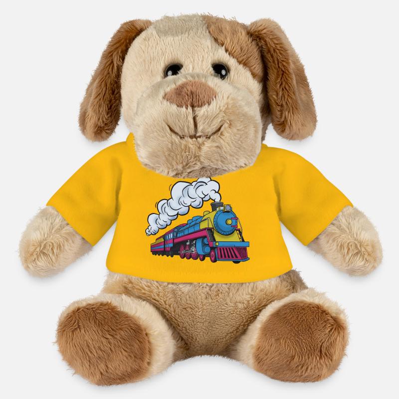 Dampflokomotive Farbexplosion - MiniFeet® Hund Helge - Sonnengelb
