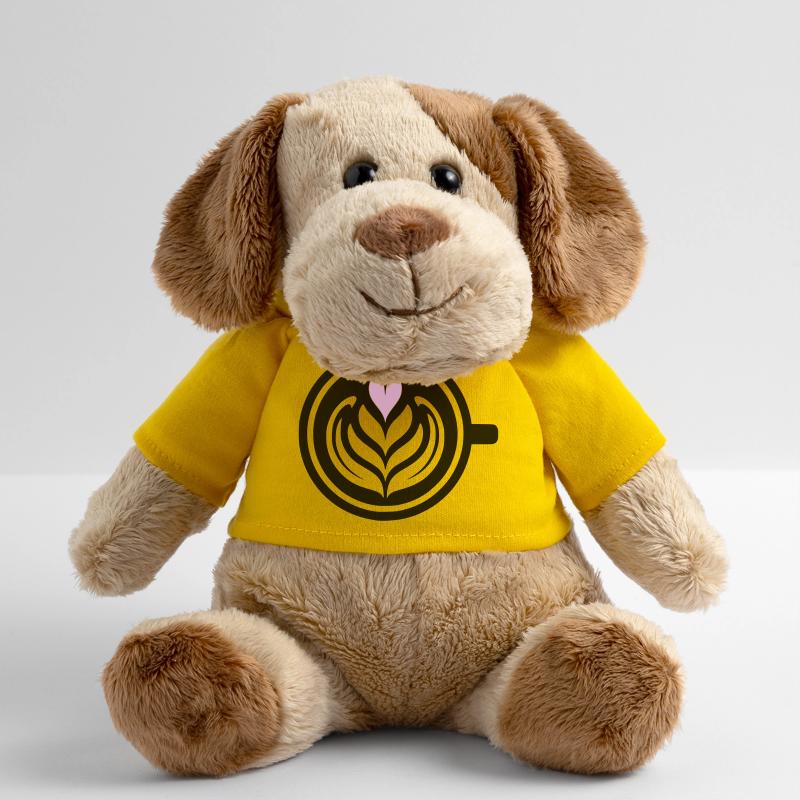 Coffee Love : Latte Art Heart Vector Chien en peluche Helge MiniFeet®