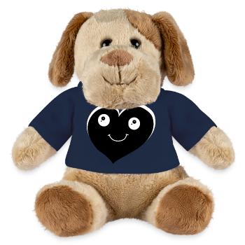 Black Heart Hearts Emotions - MiniFeet® Dog Helge - sun yellow - Front