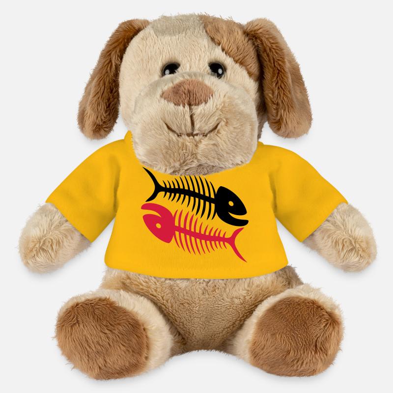 Smiling Fish Bones - MiniFeet® Dog Helge - sun yellow