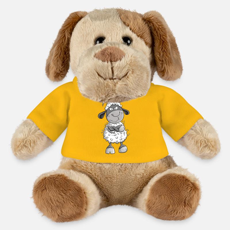 Nö Schaf I Nein Statement Comic Tiermotiv Fun - MiniFeet® Hund Helge - Sonnengelb