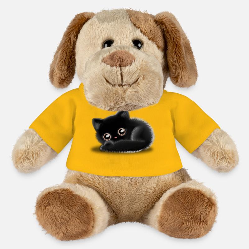 Schwarze Katze 🐈‍⬛ - MiniFeet® Hund Helge - Sonnengelb