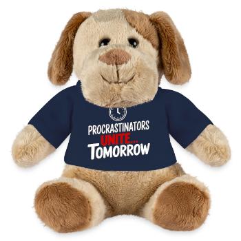 Les procrastinateurs s’unissent... Demain - Chien en peluche Helge MiniFeet® - bleu marine - Devant