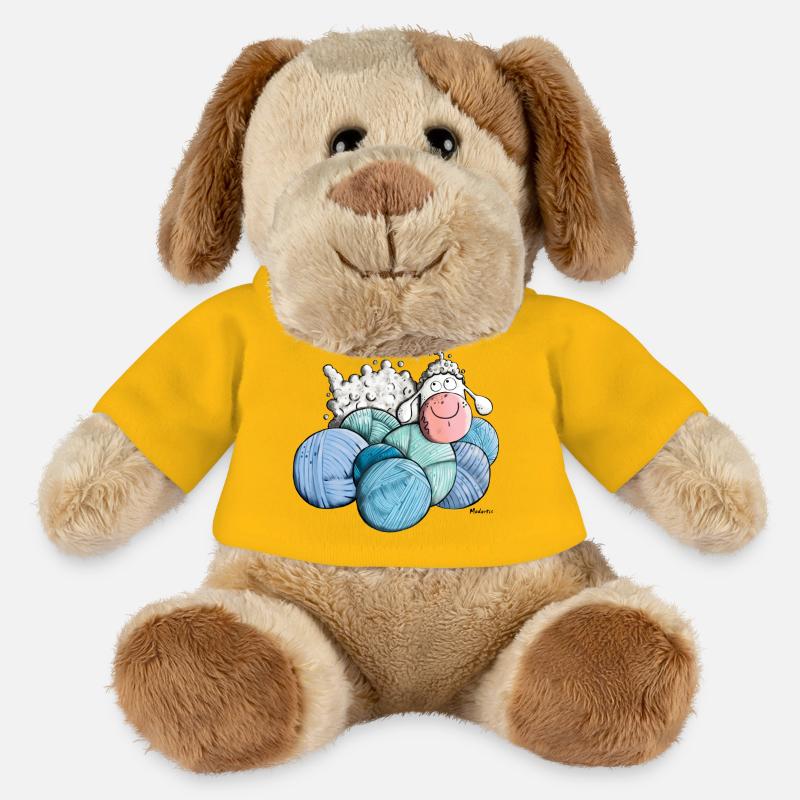 Sheep on whool - MiniFeet® Dog Helge - sun yellow