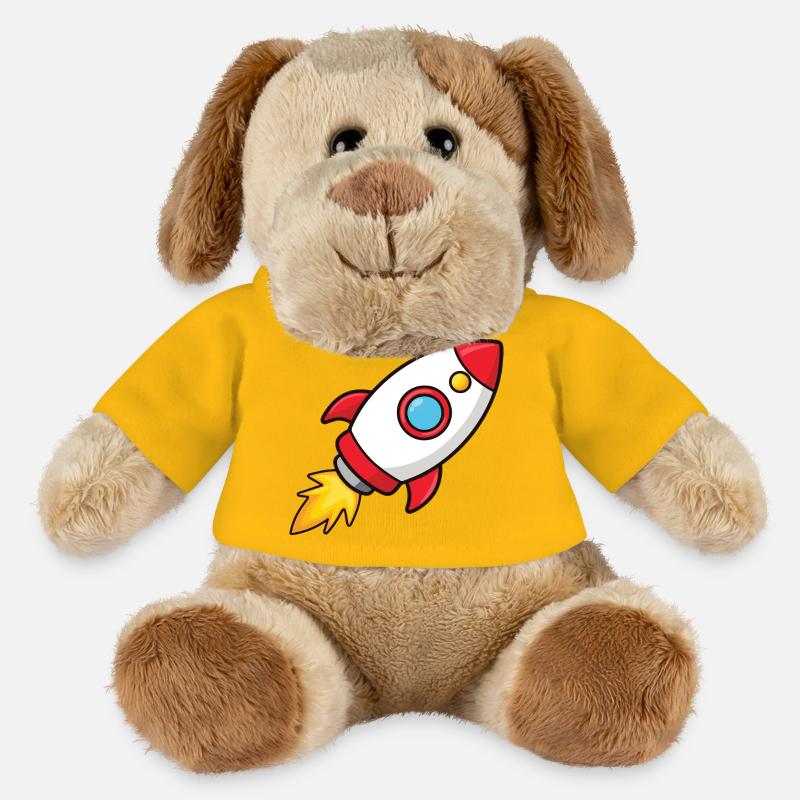 Retro Rocket Burst Design - MiniFeet® Dog Helge - sun yellow