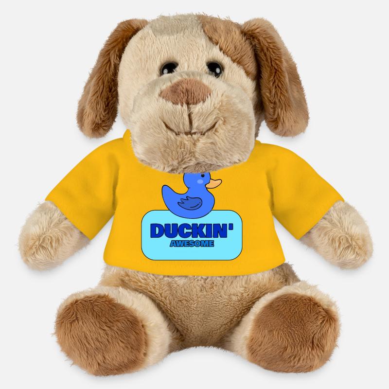 Duckin’ Awesome Blue Duck Design - MiniFeet® Dog Helge - sun yellow