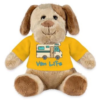 Van Life Vintage Motorhome Camper Adventure - MiniFeet® Dog Helge - sun yellow - Front