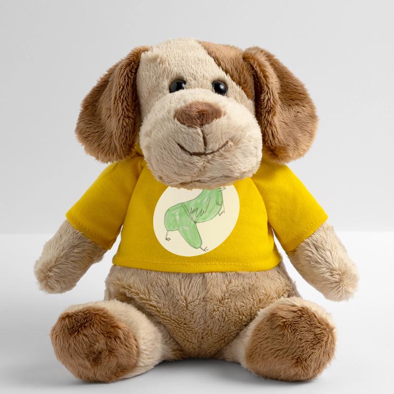 Oiseau vert abstrait minimaliste Chien en peluche Helge MiniFeet®