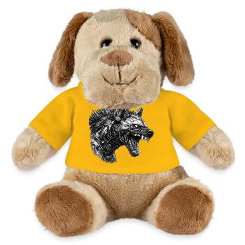 Cyberhyaena Machine - Chien en peluche Helge MiniFeet® - jaune soleil - Devant