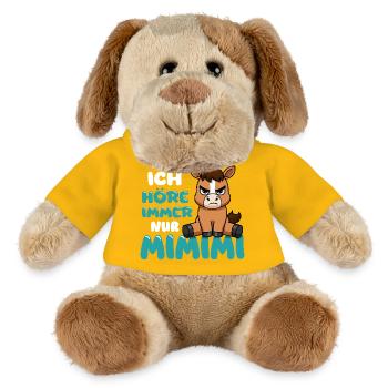Ich Höre Immer Nur Ein Mimimi Pferd - MiniFeet® Hund Helge - Sonnengelb - Vorne