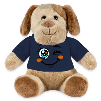 Yeux Souriants Kawaii Joyeuse - Chien en peluche Helge MiniFeet® - jaune soleil - Devant