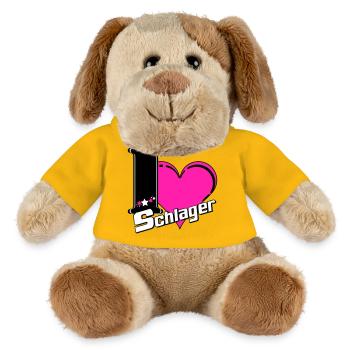 Schlager Party , Schlager Music , Schlager Love - MiniFeet® Dog Helge - sun yellow - Front