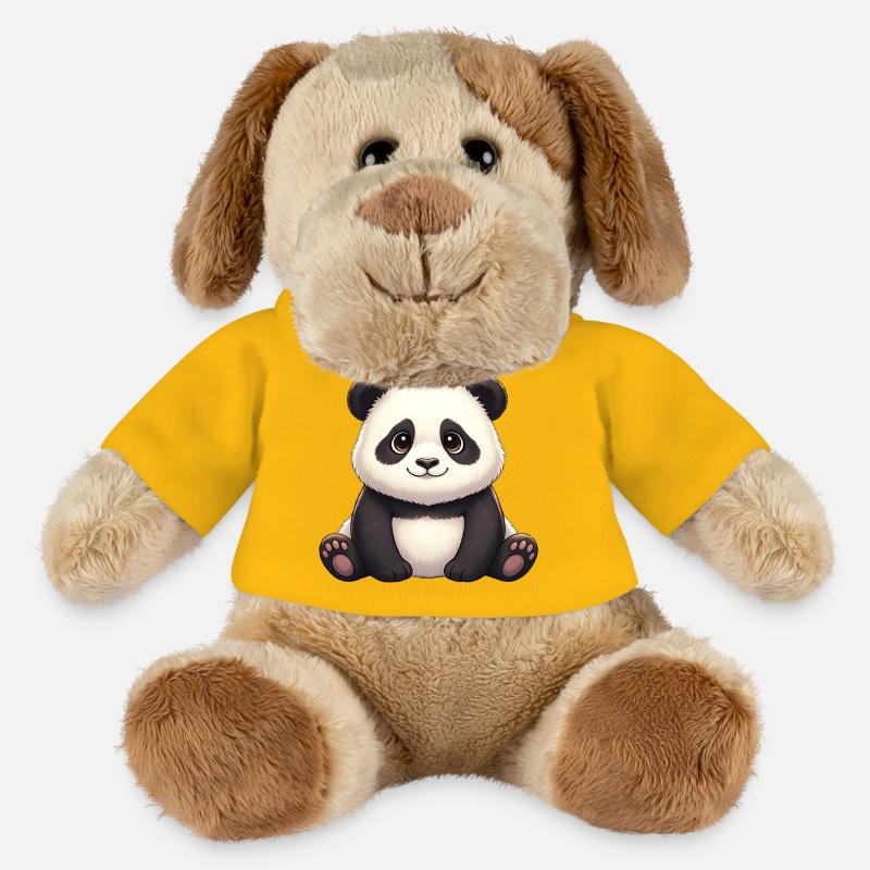 Panda Smiling Plush - MiniFeet® Hund Helge - Sonnengelb