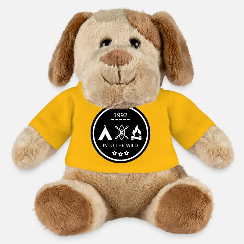 Into the Wild Abzeichen-Design - MiniFeet® Hund Helge - Sonnengelb