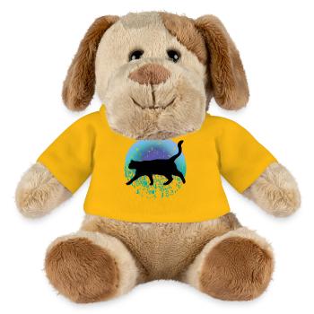 Black cat - MiniFeet® Dog Helge - sun yellow - Front