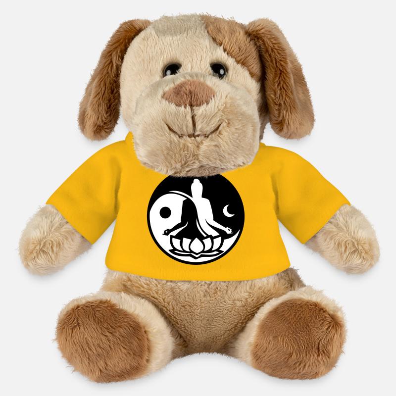 Yin et Yang - Chien en peluche Helge MiniFeet® - jaune soleil