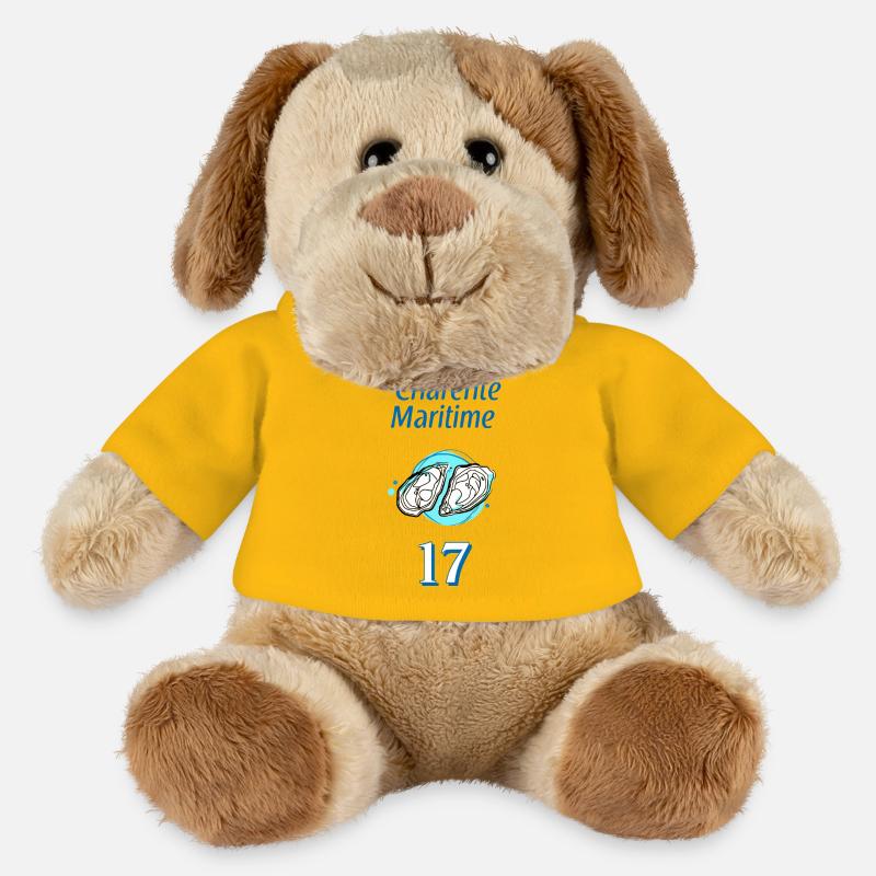 Charente-Maritime - Chien en peluche Helge MiniFeet® - jaune soleil
