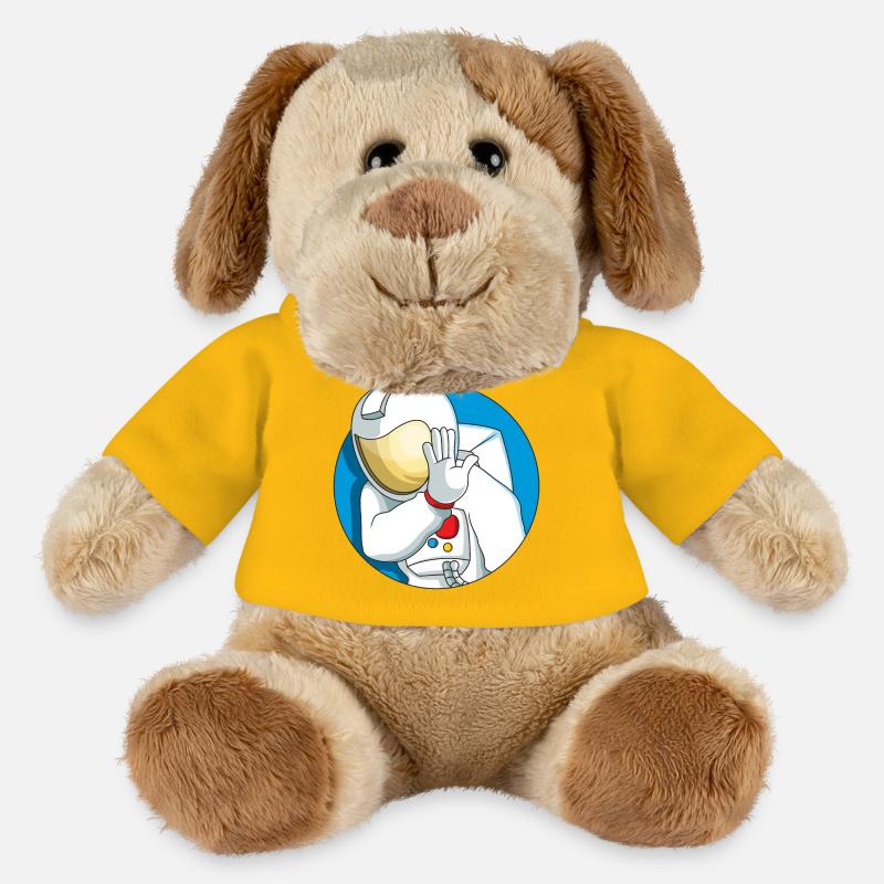 Schüchterner Astronaut - MiniFeet® Hund Helge - Sonnengelb