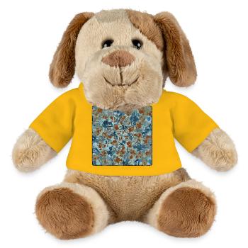 Abstraktes Camouflage Muster - MiniFeet® Hund Helge - Sonnengelb - Vorne