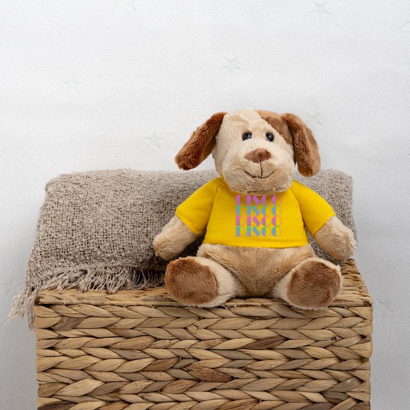 Conception de motif de texte disco vibrant Chien en peluche Helge MiniFeet®