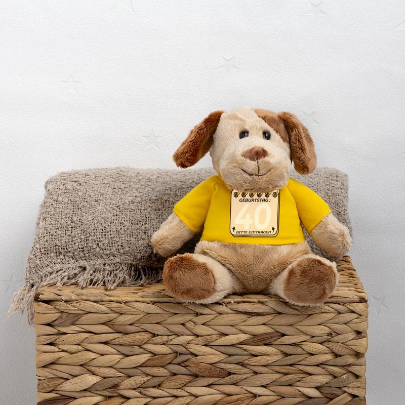 40. Geburtstag - Geburtstagsliste VIERZIG MiniFeet® Hund Helge