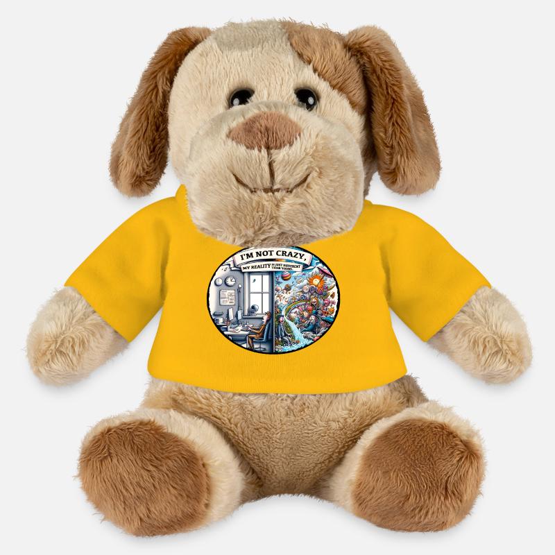 I'm not crazy – reality is different - MiniFeet® Dog Helge - sun yellow