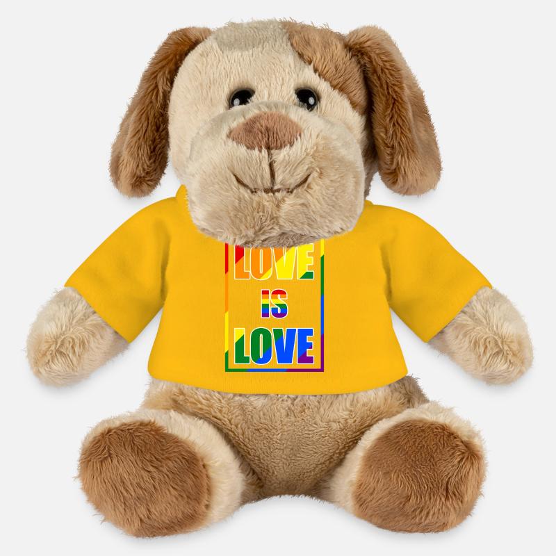 Liebe ist Liebe Pride Statement - MiniFeet® Hund Helge - Sonnengelb