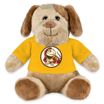 Iguana Colorful Kawaii Cartoon Character Clipart - MiniFeet® Dog Helge - sun yellow - Front