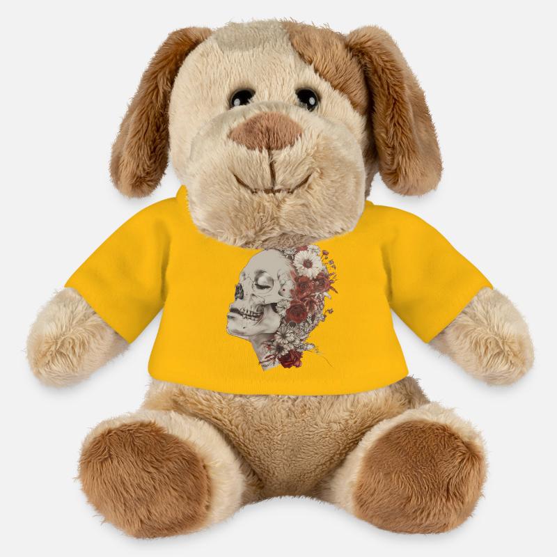 Blühender Schädel - MiniFeet® Hund Helge - Sonnengelb