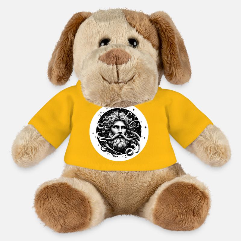 Kosmischer Sternenbart - Wassermann - MiniFeet® Hund Helge - Sonnengelb