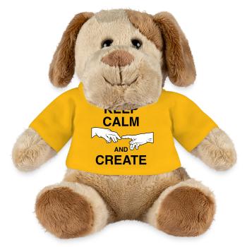 Keep calm and create - MiniFeet® Hund Helge - Sonnengelb - Vorne