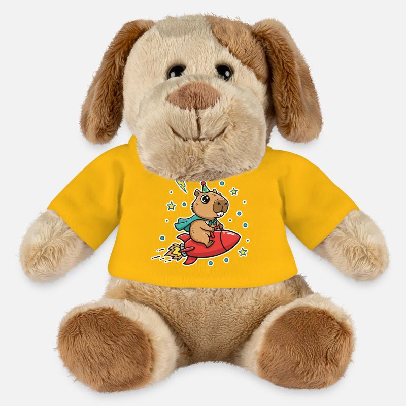 Capybara in Kinderrakete - MiniFeet® Hund Helge - Sonnengelb