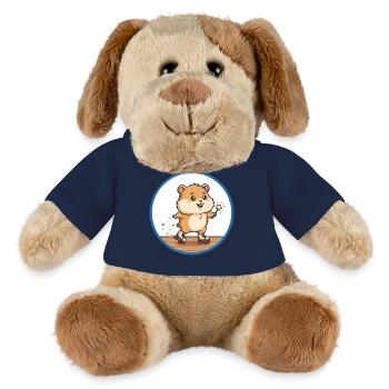 Cute hamster motif on roller skates - MiniFeet® Dog Helge - sun yellow - Front