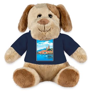 Saint-Sébastien, Espagne, Méditerranée, Harbour Vista - Chien en peluche Helge MiniFeet® - bleu marine - Devant