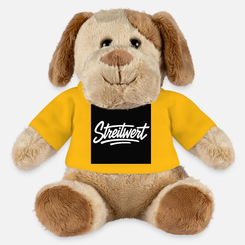 Streitwert Script Logo Schwarz - MiniFeet® Hund Helge - Sonnengelb