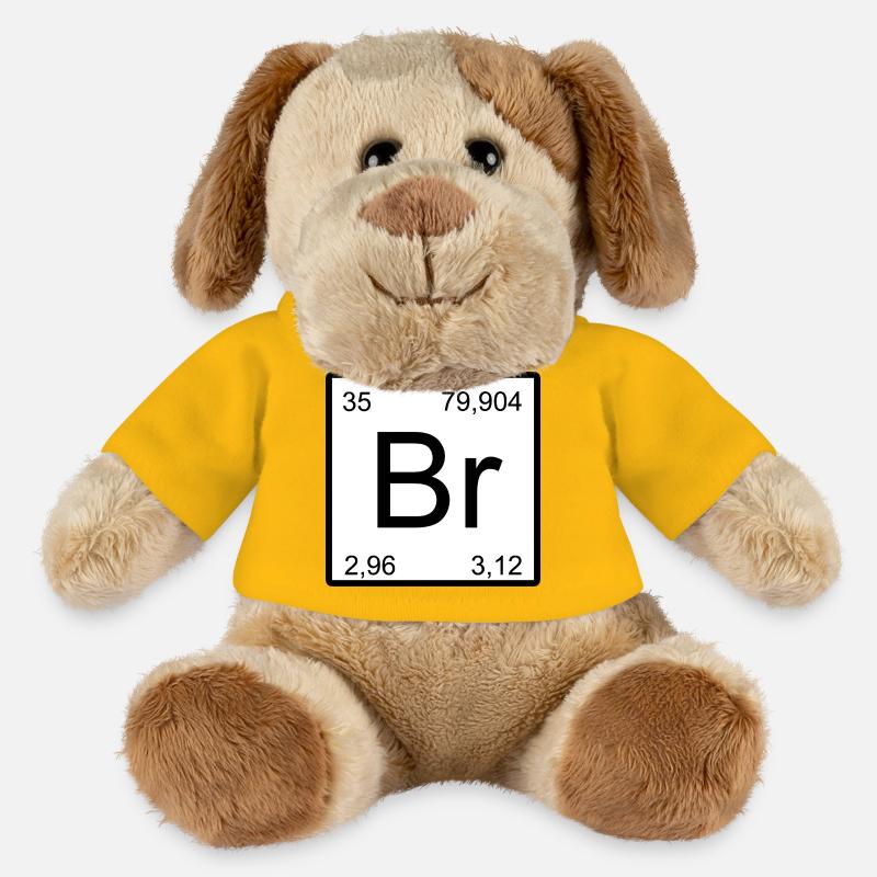 Conception du bloc d’éléments Br en brome - Chien en peluche Helge MiniFeet® - jaune soleil